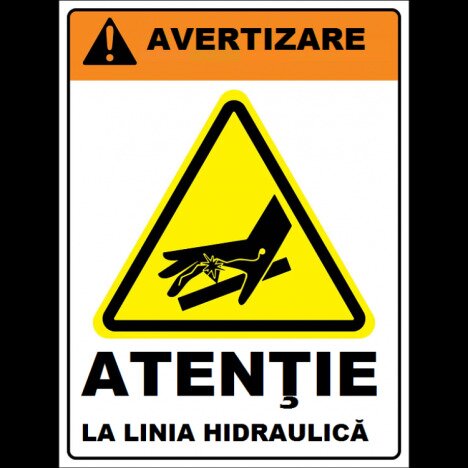 Placuta atentie la linia hidraulica